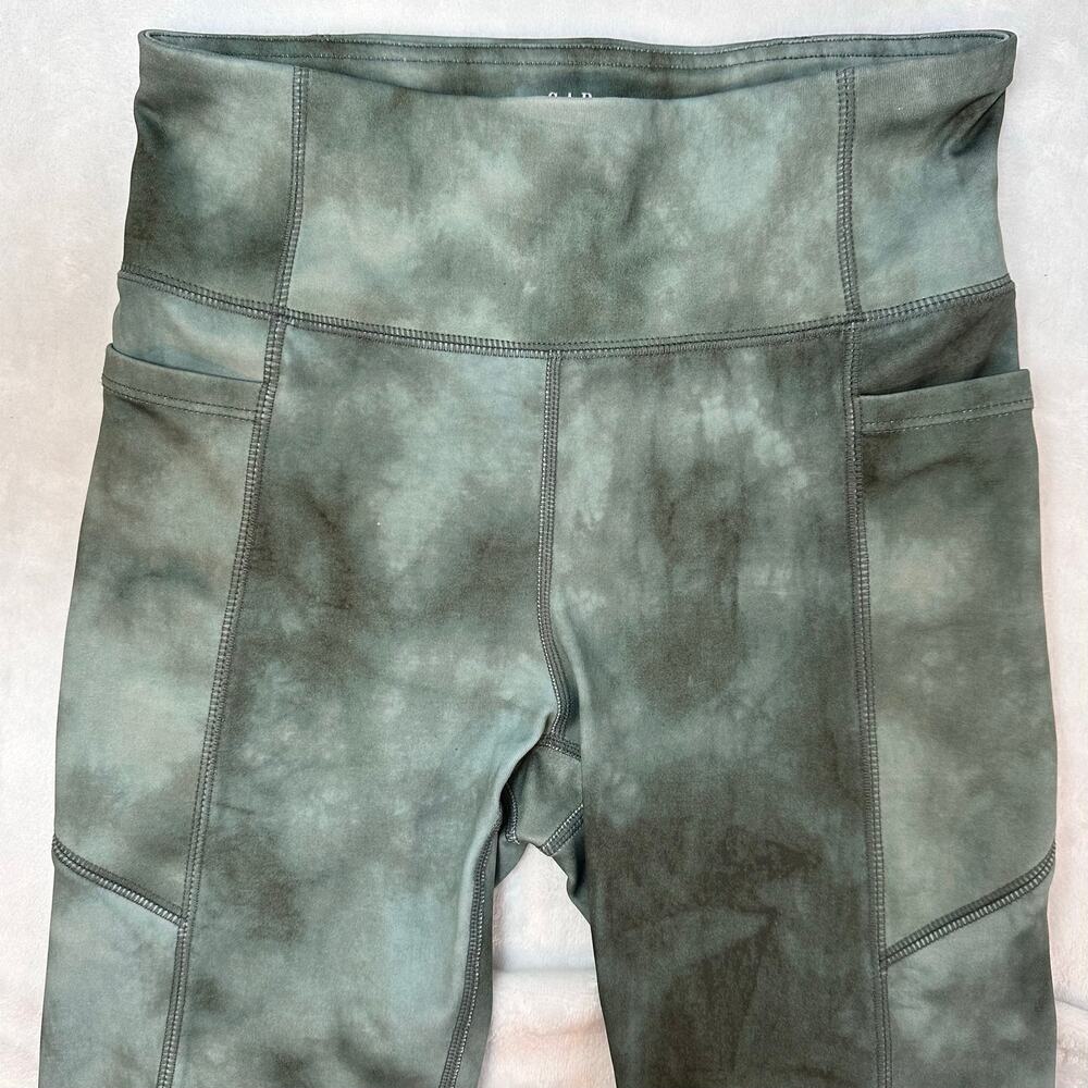 Gap Teen Leggings with Pockets, Green Tie Dye, Size 10